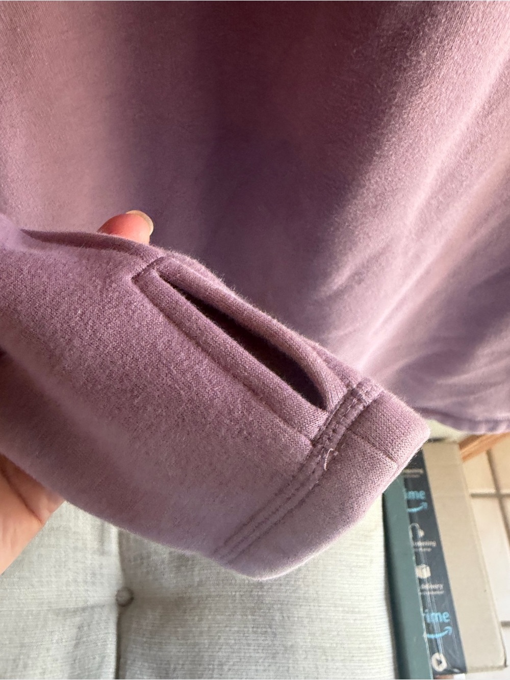 Athleta Cozy Karma Asym Pullover Dogwood Mauve Medium Tall - Picture 8 of 8